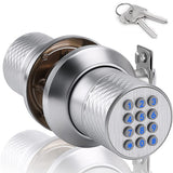 Digital Electronic Code Door Lock Keyless Entry Keypad Programmable Lock Knob - Rear View