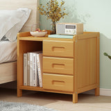 Bamboo Bedside Table Nightstand Storage Bedroom Sofa Side Stand - Front View