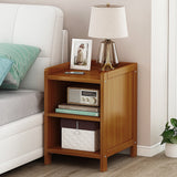 Bamboo Bedside Table Nightstand Storage Bedroom Sofa Side Stand - Front View