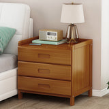 Bamboo Bedside Table Nightstand Storage Bedroom Sofa Side Stand - Front View