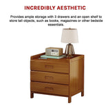 Bamboo Bedside Table Nightstand Storage Bedroom Sofa Side Stand