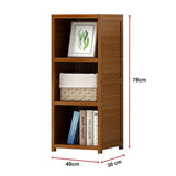 Bamboo Adjustable 3-Shelf Bookcase  Display Storage Rack Stand for Living Room, Bedroom, Office or Home Décor