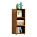 Bamboo Adjustable Shelf Bookcase Display Storage Rack Stand Livingroom Bedroom - 45-Degree Angle