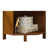 5-Shelf Corner Bookcase Industrial Bookshelf Display Storage Stand - 45-Degree Angle