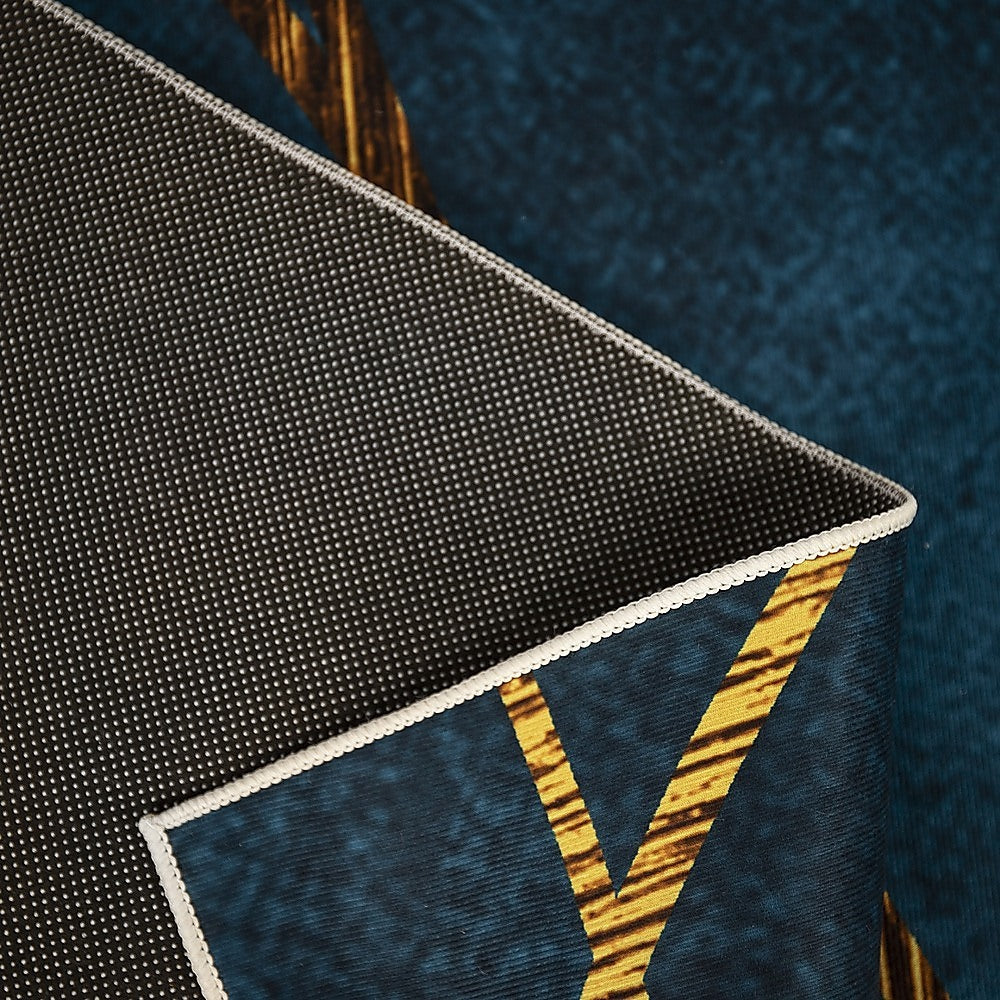 200x300cm Large Floor Blue Teal Rug – Modern Area Carpet for Bedroom & Lounge
