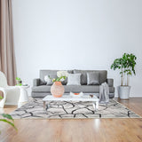 200x300cm Large Floor Gray Marble Rug – Modern Area Carpet for Bedroom & Lounge