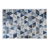 200x300cm Large Floor Blue Triangle Rug – Modern Area Carpet for Bedroom & Lounge - Front View