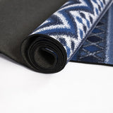 200x300cm Large Floor Blue Ethnic Rug – Modern Area Carpet for Bedroom & Lounge - Top-Down View