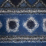 200x300cm Large Floor Blue Ethnic Rug – Modern Area Carpet for Bedroom & Lounge