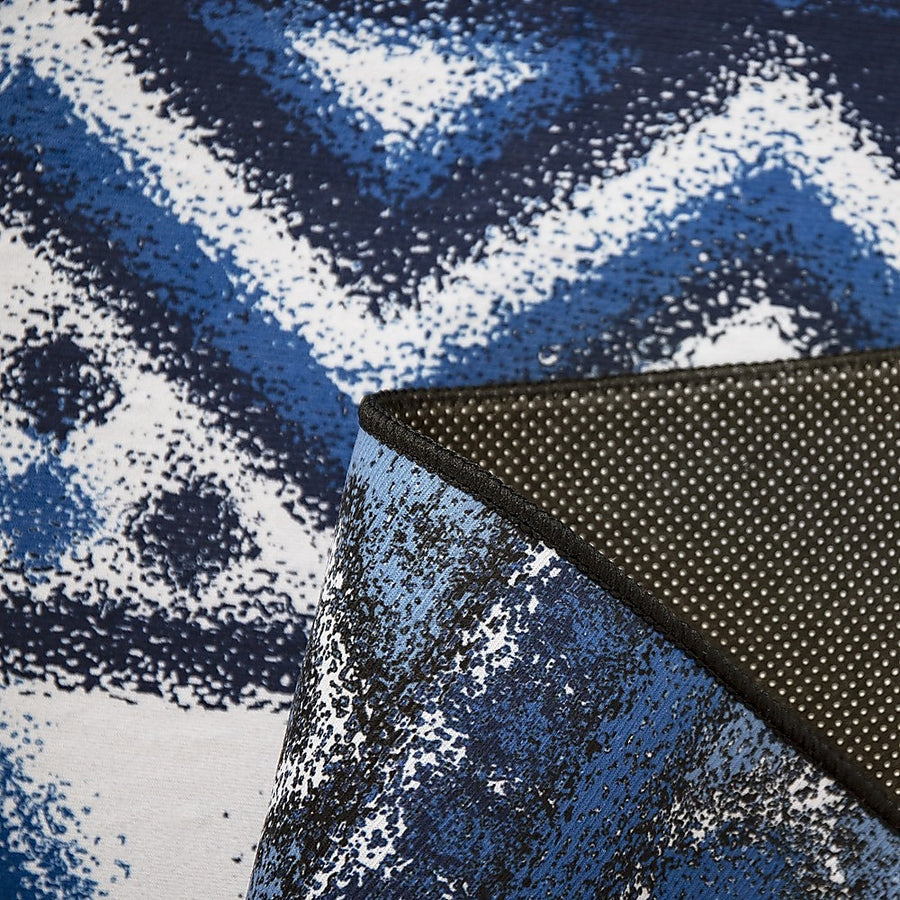 200x300cm Large Floor Blue Ethnic Rug – Modern Area Carpet for Bedroom & Lounge