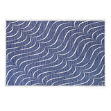 200x300cm Large Floor Blue Waves Rug – Modern Area Carpet for Bedroom & Lounge - Front View