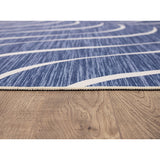 200x300cm Large Floor Blue Waves Rug – Modern Area Carpet for Bedroom & Lounge