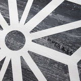200x300cm Large Floor Black & White Geometric Rug – Modern Area Carpet for Bedroom & Lounge - Top-Down View