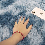 200x300cm Large Floor Soft Blue Fluffy Rug – Modern Area Carpet for Bedroom & Lounge - Side View