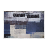 200x300cm Large Floor Blue Abstract Rug – Modern Area Carpet for Bedroom & Lounge - Front View