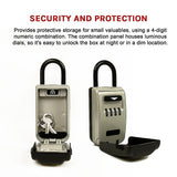 Security 4 Digit Combination Cable Lock Box With Luminous Dials - Close-Up Angle