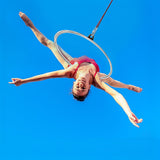 Aerial Yoga Hoop 90CM Lyra Hoop Circus Single Point Aerial Ring Set - Front View