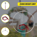 Aerial Yoga Hoop 90CM Lyra Hoop Circus Single Point Aerial Ring Set - Close-Up Angle