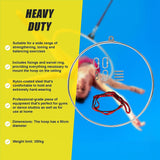 Aerial Yoga Hoop 90CM Lyra Hoop Circus Single Point Aerial Ring Set - Extra Image