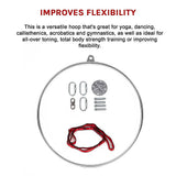 Aerial Yoga Hoop 90CM Lyra Hoop Circus Single Point Aerial Ring Set - Extra Image
