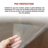 PVC Tablecloth Protector 107X213.4CM Clear Plastic Table Cloth Cover Transparent