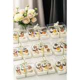 10Pcs Clear Dessert Boxes Cupcake Packing Boxes Bakery Cake Wrapping Boxes - Front View