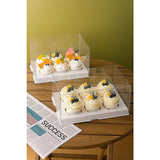 10Pcs Clear Dessert Boxes Cupcake Packing Boxes Bakery Cake Wrapping Boxes - Side View