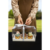 10Pcs Clear Dessert Boxes Cupcake Packing Boxes Bakery Cake Wrapping Boxes - 45-Degree Angle