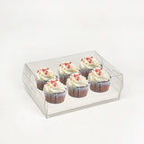 10Pcs Clear Dessert Boxes Cupcake Packing Boxes Bakery Cake Wrapping Boxes - Rear View