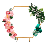 2M Wedding Hex Arch Backdrop Flower Display Stand Frame Background - Rear View