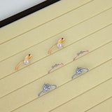 7 Slot Velvet Ring Earring Tray Storage Jewellery Display Display Stackable