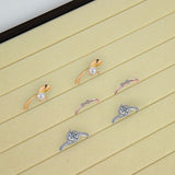7 Slot Velvet Ring Earring Tray Storage Jewellery Display Display Stackable - Rear View