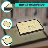 7 Slot Velvet Ring Earring Tray Storage Jewellery Display Display Stackable
