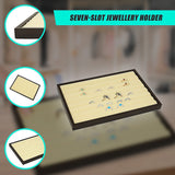 7 Slot Velvet Ring Earring Tray Storage Jewellery Display Display Stackable - Low Angle