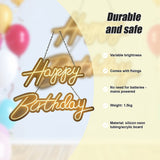 Happy Birthday Neon Sign Hanging Glowing Party Decoration - Extra Image