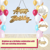 Happy Birthday Neon Sign Hanging Glowing Party Decoration - Rear View