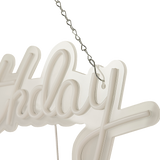 Happy Birthday Neon Sign Hanging Glowing Party Decoration - Extra Image