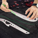 9pc French Curve Ruler Set DIY Sewing Pattern Measuring Tool for Dressmaker - Front View