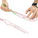 9pc French Curve Ruler Set DIY Sewing Pattern Measuring Tool for Dressmaker - 45-Degree Angle