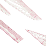 9pc French Curve Ruler Set DIY Sewing Pattern Measuring Tool for Dressmaker - Rear View