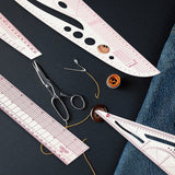 9pc French Curve Ruler Set DIY Sewing Pattern Measuring Tool for Dressmaker - Close-Up Angle