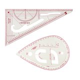 9pc French Curve Ruler Set DIY Sewing Pattern Measuring Tool for Dressmaker - Low Angle