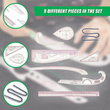 9pc French Curve Ruler Set DIY Sewing Pattern Measuring Tool for Dressmaker - Extra Image