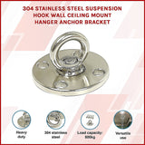 304 Stainless Steel Suspension Hook Wall Ceiling Mount Hanger Anchor Bracket - Side View