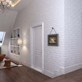 White Brick Wallpaper Vinyl Vintage - Front View