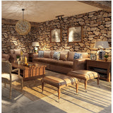 Rustic Rock Brick Wallpaper - Front View