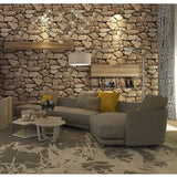 Rustic Rock Brick Wallpaper - Top-Down View