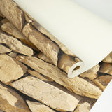 Rustic Rock Brick Wallpaper - Rear View