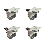 4x 2 Inch Heavy Duty Swivel Castor Wheels 50mm Brake