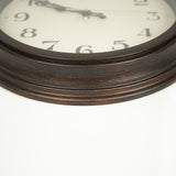 Classic Wall Clock Silent Non-Ticking Quartz Battery Operated Luxury Wood - 45-Degree Angle